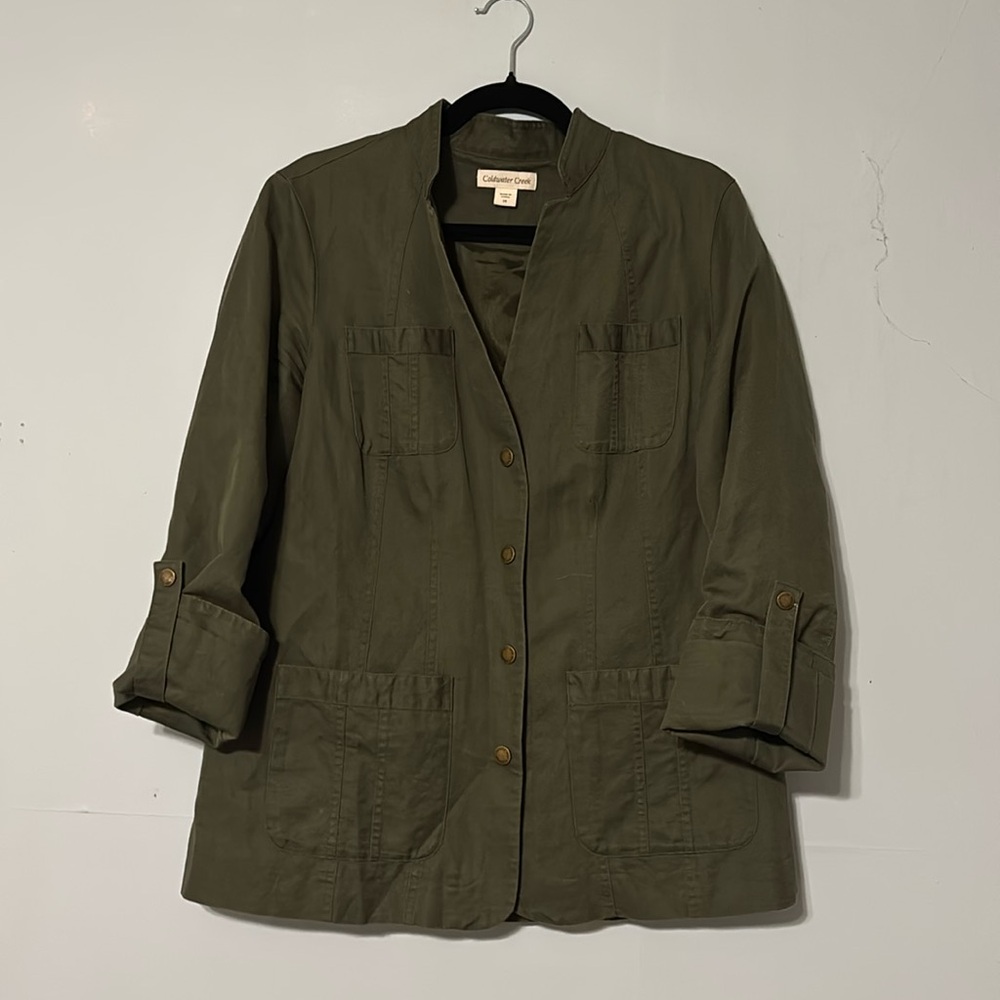Coldwater Creek Military Style linen/cotton